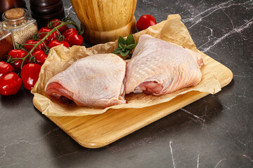 Wall Mural - Raw chicken thigh for cooking