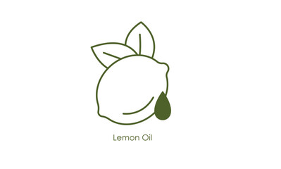 Wall Mural - Fresh Lemon Oil Vector Icon Design