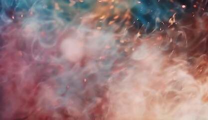 Wall Mural - Abstract artwork bright smoke art well art Fragment Inspired Multicolored Contemporary background sky texture steam