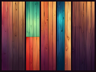 Wall Mural - colorful wooden background,Ai generated 