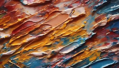 Wall Mural - background painting smooth palette effect knife colorful oil