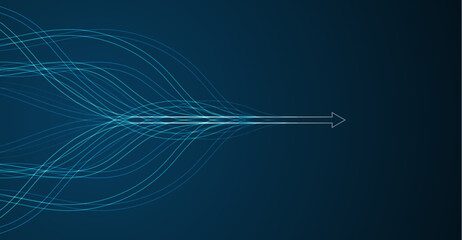 Wall Mural - abstract arrow direction. technology background