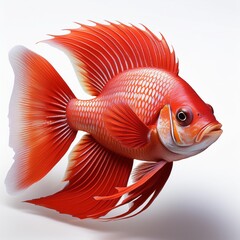 Wall Mural - red fish isolated on white