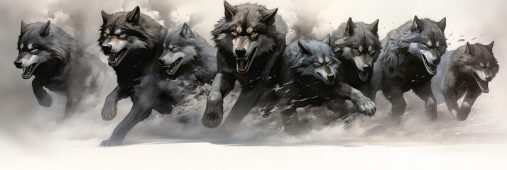 Wall Mural - The Enchanting Wild Wolf