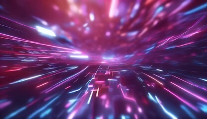 Wall Mural - templates fi neon flyers covers illustration texts sco futuristic book ect texture lights wallpaper 