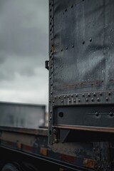 Poster - A close-up shot of a train on a train track, with details of the wheels and tracks visible