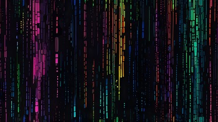 Digital Aurora, color codes Streams Illuminate the Night Sky Vibrantly