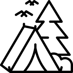 Poster - Camping tent icon