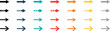 © Rick Cranches - Vector collection of colored arrows. Colorful arrow symbols. Set of flat vector arrows.