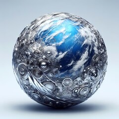 the image is a full-depth field of aluminium foil, isolated on a white background.