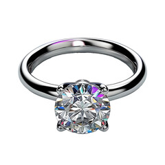 Wall Mural - a sparkling diamond ring on transparent background