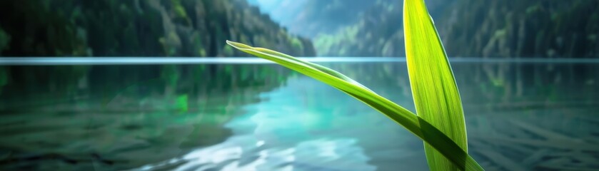 Poster - Serene Lake and Lush Greenery