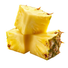 Canvas Print - Three Fresh Pineapple Chunks on Display