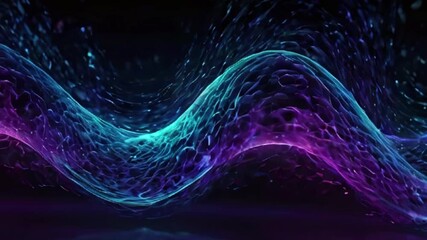 Wall Mural - Abstract digital particle wave and lights background