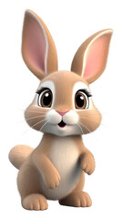 Sticker - PNG Cartoon mammal animal rabbit.