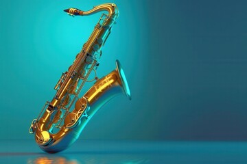 Captivating Baritone Saxophone. Majestic Musical Instrument