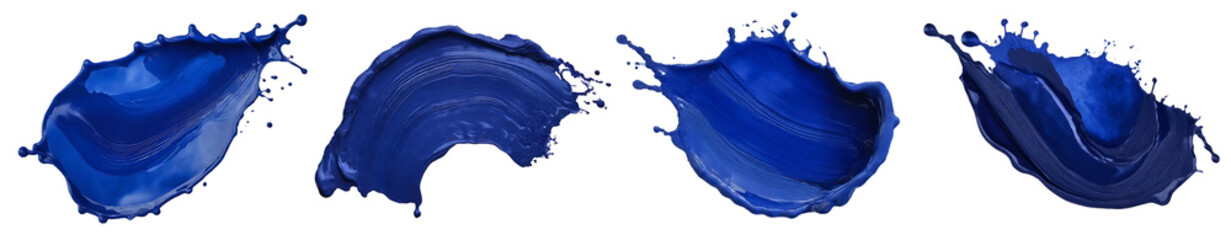 Wall Mural - a collection of vibrant blue paint strokes, perfect for artistic backgrounds and creative projects.