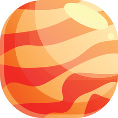 Wall Mural - red planet icon representing exploring the solar system