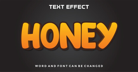 Wall Mural - Honey editable text effect