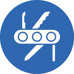 Poster - Swiss knife glyph circle icon