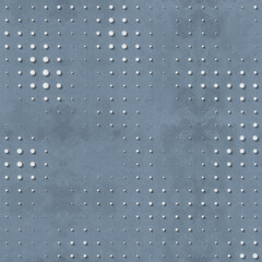 Aufkleber - Elegant blue background with a pattern of delicate white spheres that look like pearls. 3d rendering illustration