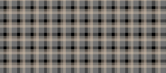 Canvas Print - Beige and black plaid pattern background