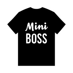 Wall Mural - mini boss sticker t shirt fashion vector illustration template design