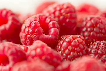 Wall Mural - Close-up, Fresh raspberries.