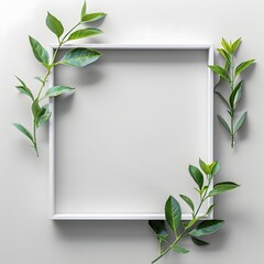 Wall Mural - Minimalist Clear Frame with Sharp  Clean Lines Highlighting Modern Design Concept for Isolated