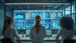 © jul_photolover - Dedicated Scientists Analyzing Data on Large Screens in Modern Research Lab