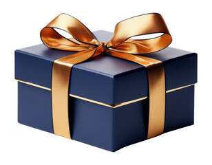 Canvas Print - PNG Gift box ribbon gold.