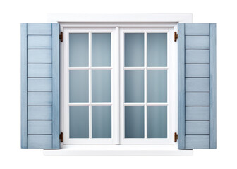 Sticker - PNG White window shutter white white background.