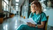 © Wattana - Mental health nurse reviewing a patient's care plan in a hospital