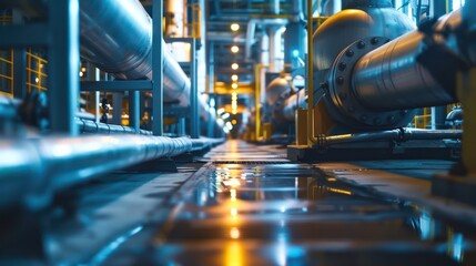 Wall Mural - AI-driven predictive maintenance in industrial settings