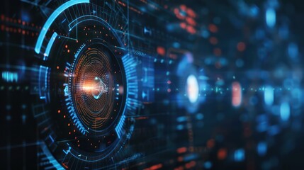 Wall Mural - ai-powered security systems monitoring and analyzing threats