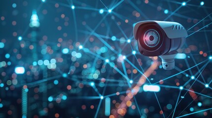 Wall Mural - ai in surveillance systems ensuring public safety and security