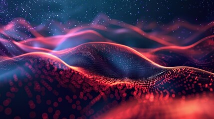 Wall Mural - digital abstract background featuring ai elements and themes