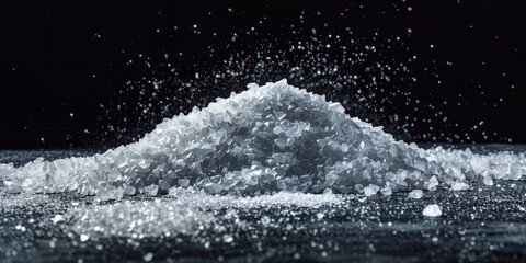 Wall Mural - A pile of sugar sits on top of a table, ready for use