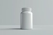 © umut hasanoglu - White plastic pill bottle on isolated background, medicine healthcare concept packaging mockup design