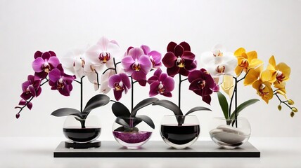 Sticker - orchids in vase