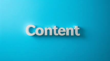 Poster - White 3d text stands against a blue backdrop
