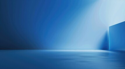 Wall Mural - a sleek blue background with a gradient from deep navy to light sky blue