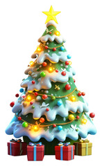 Wall Mural - PNG Christmas white tree white background.