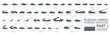 © Paul Kovaloff - Russian armed forces icon set. Part 1. Tanks, artillery, fighting machines & other. Military vehicles silhouette on white background. Vector illustration