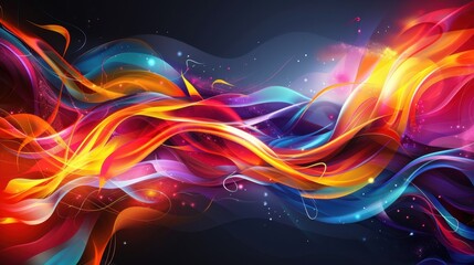 Creative artistic background with vibrant colors and dynamic shapes.