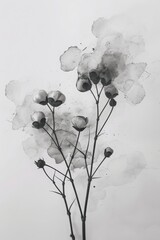 Wall Mural - minimalist art floral