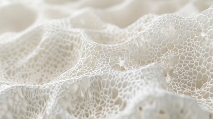 macro shot of intricate white porous structure. natural formations, organic patterns, detailed textu