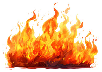 Canvas Print - PNG Fire bonfire transparent background destruction.