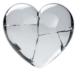 Wall Mural - PNG Broken heart icon glass minimal accessories misfortune accessory.