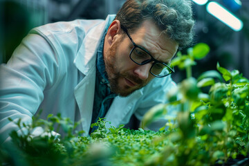 Canvas Print - Portrait of a confident researcher working in a modern science laboratory